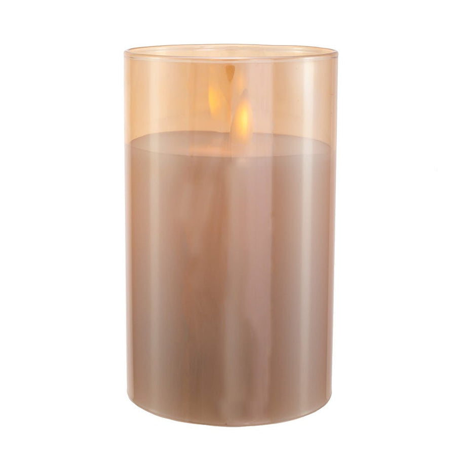 5" Battery-Operated Medium Flicker Flame Candle In Glass Jar