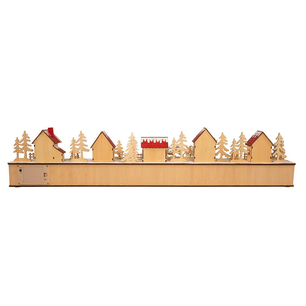 7" Battery Operated 15-light LED Christmas Village With Advent Calendar