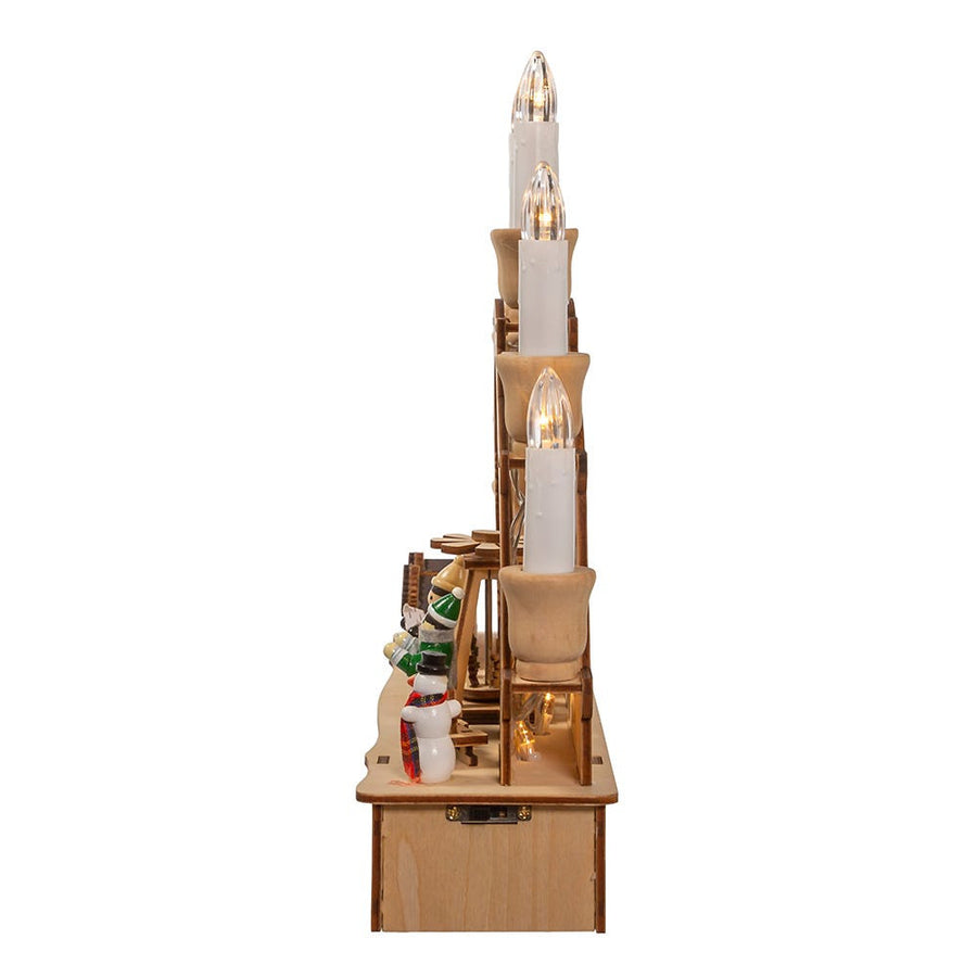 10.25" Wooden LED Light-Up Musical/Motion Christmas Village