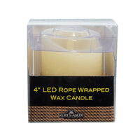 Battery Operated LED Rope Candle With Flicker Flame