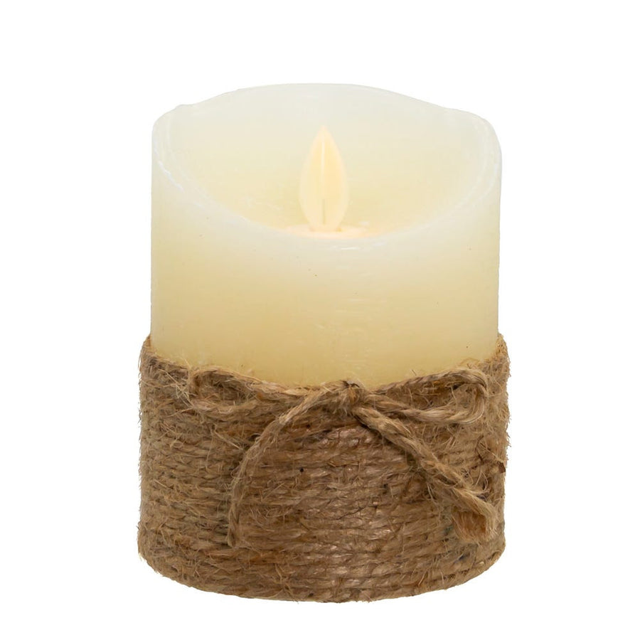 Battery Operated LED Rope Candle With Flicker Flame