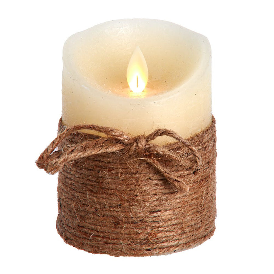 Battery Operated LED Rope Candle With Flicker Flame