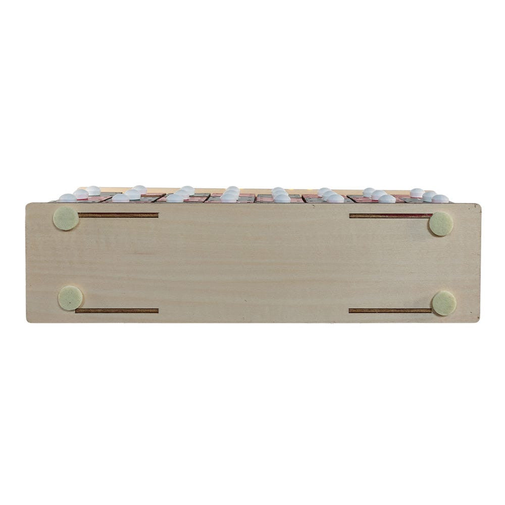 15.75" Battery Operated Wooden LED Lighted Advent Calendar