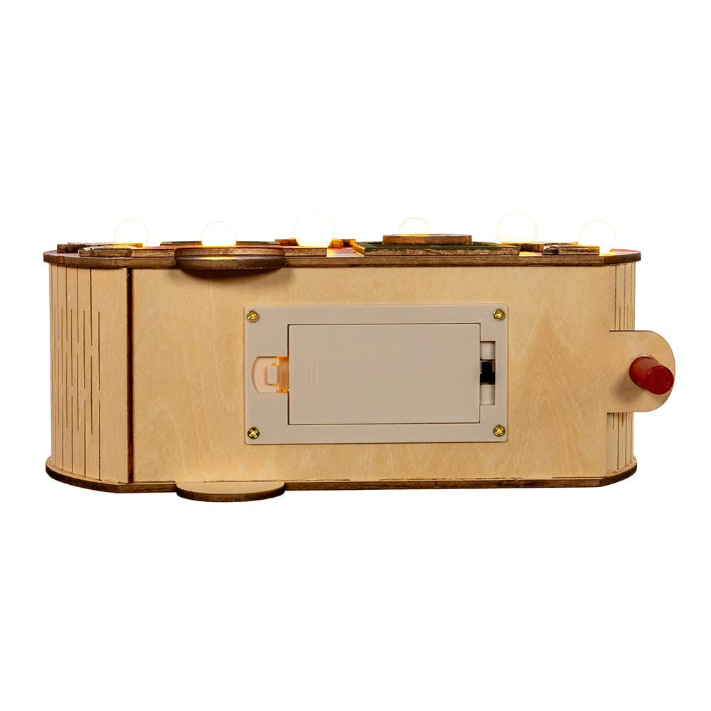 6.69" Battery Operated Wooden Lighted Camper Van
