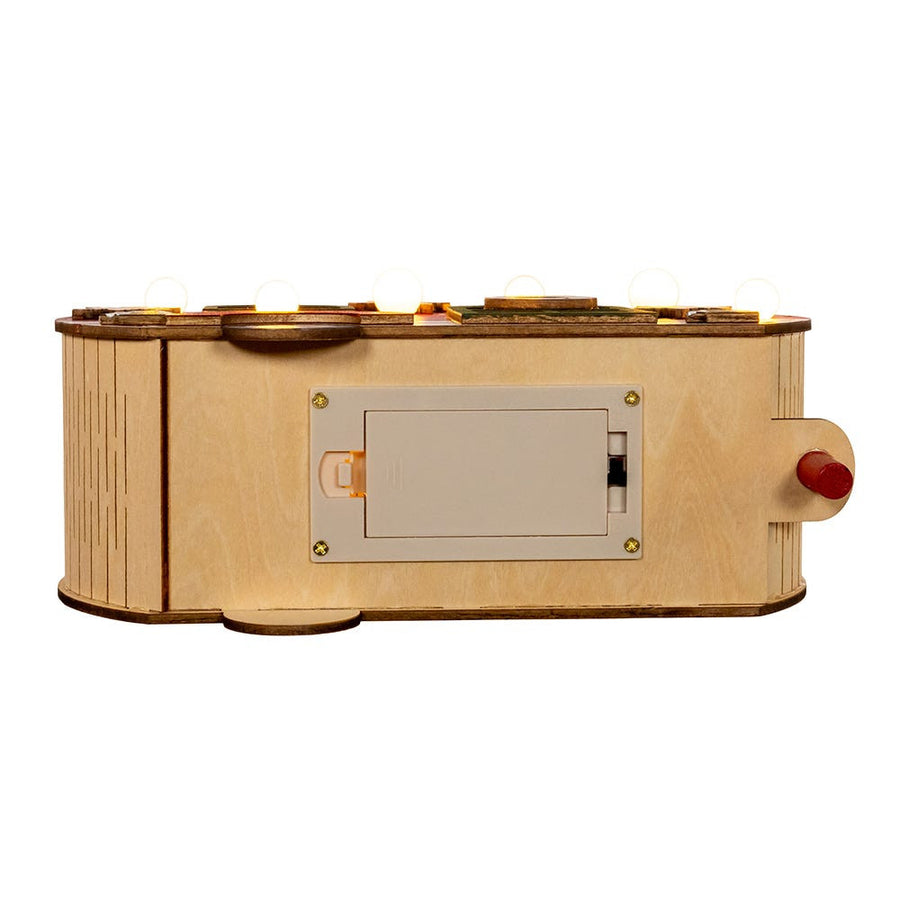 6.69" Battery Operated Wooden Lighted Camper Van
