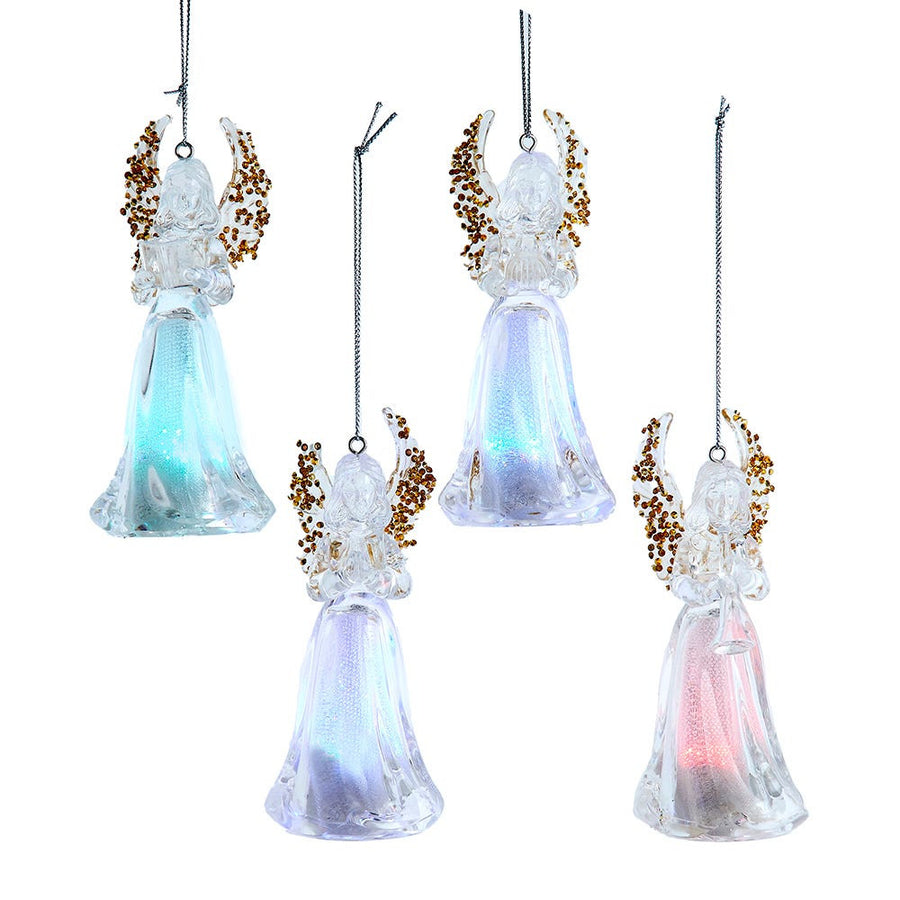 4.7" Battery Operated RGB Color Changing Angel Ornaments