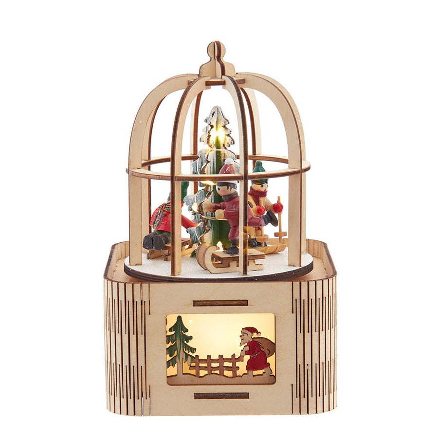 7" Battery Operated LED Lighted Music Box