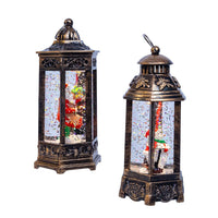 Battery Operated LED Multicolor Santa & Snowman Lanterns
