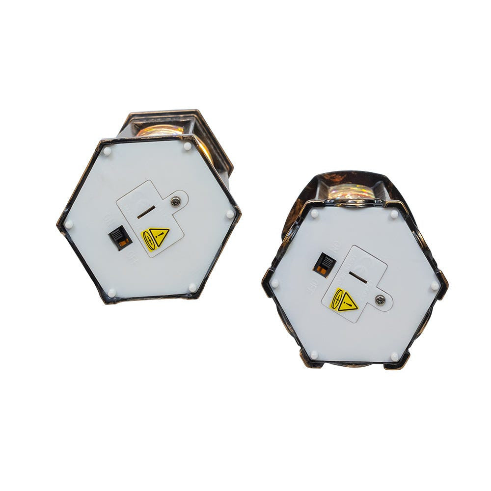 Battery Operated LED Multicolor Santa & Snowman Lanterns