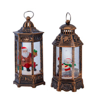 Battery Operated LED Multicolor Santa & Snowman Lanterns