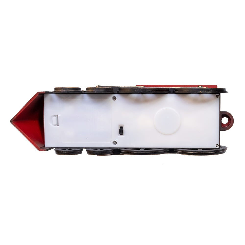 7.625" Battery Operated LED Lighted Santa Train With Spinning Glitter Water