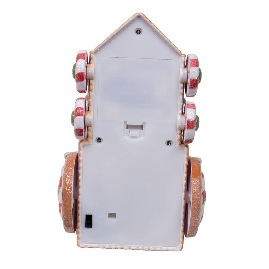 7.5" Battery Operated USB LED Lighted Santa Train Lantern With Spinning Glitter Water