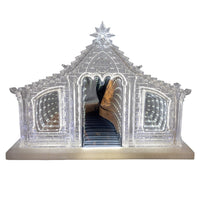 Lighted Musical Nativity Scene With Silver Bottom Base