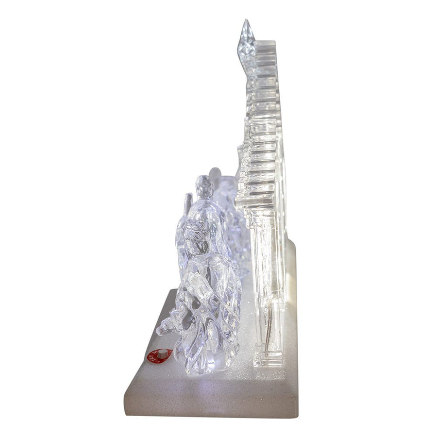 Lighted Musical Nativity Scene With Silver Bottom Base