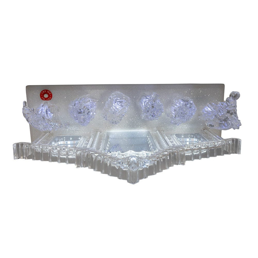 Lighted Musical Nativity Scene With Silver Bottom Base