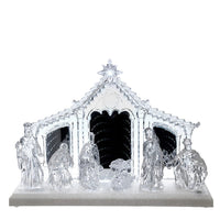 Lighted Musical Nativity Scene With Silver Bottom Base