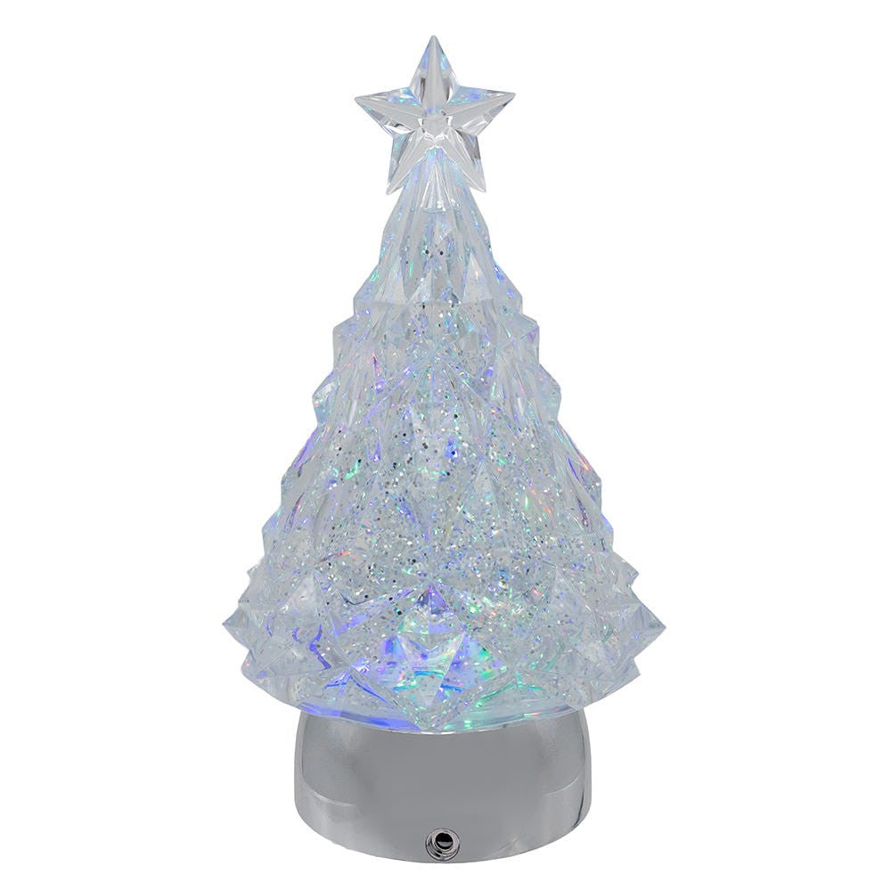 9" Battery Operated USB LED Lighted Tree Water Lantern