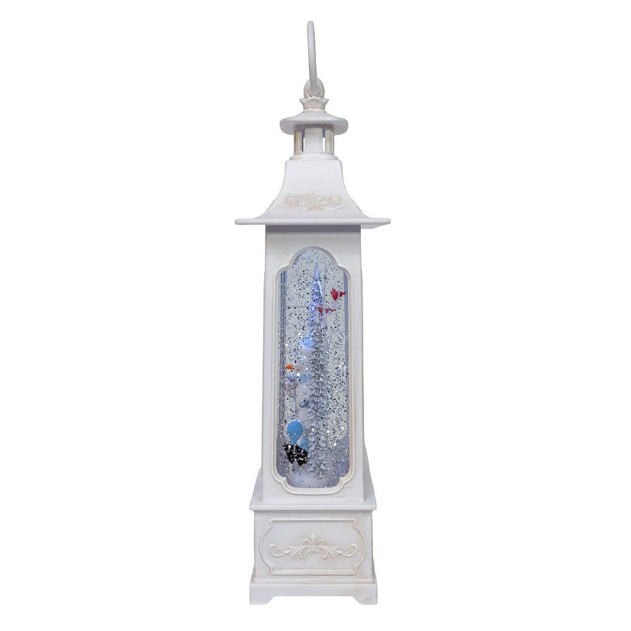 12.75" Battery Operated USB LED Lighted Snowmen & Penguins Water Lantern