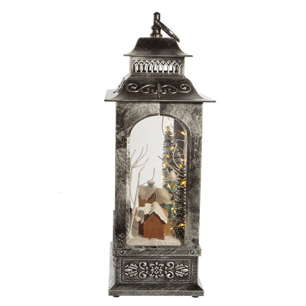 15“ Battery Operated LED Musical Christmas Village Lantern