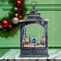 15“ Battery Operated LED Musical Christmas Village Lantern