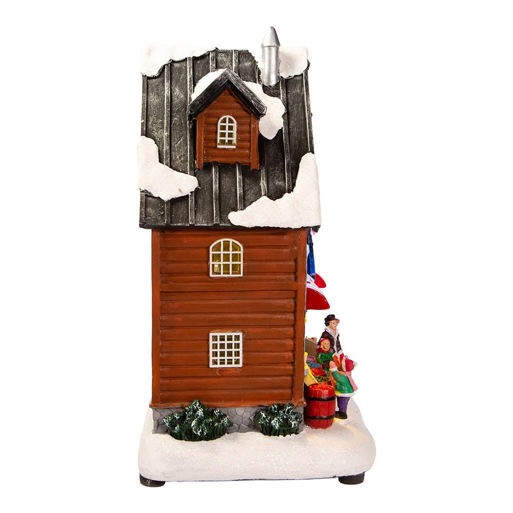 10.63" Battery-Operated Light-Up Musical Chocolate Factory