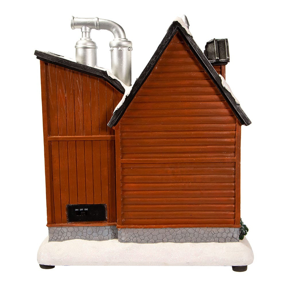 10.63" Battery-Operated Light-Up Musical Chocolate Factory