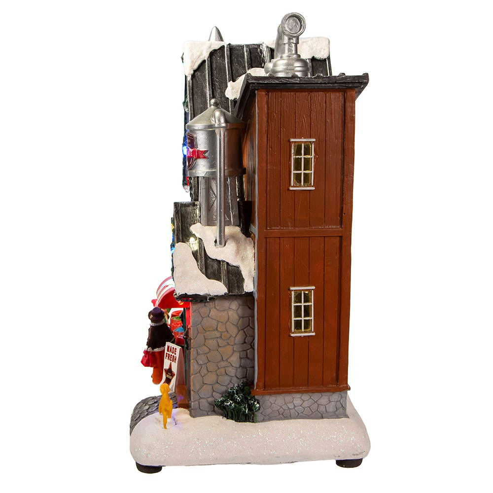 10.63" Battery-Operated Light-Up Musical Chocolate Factory