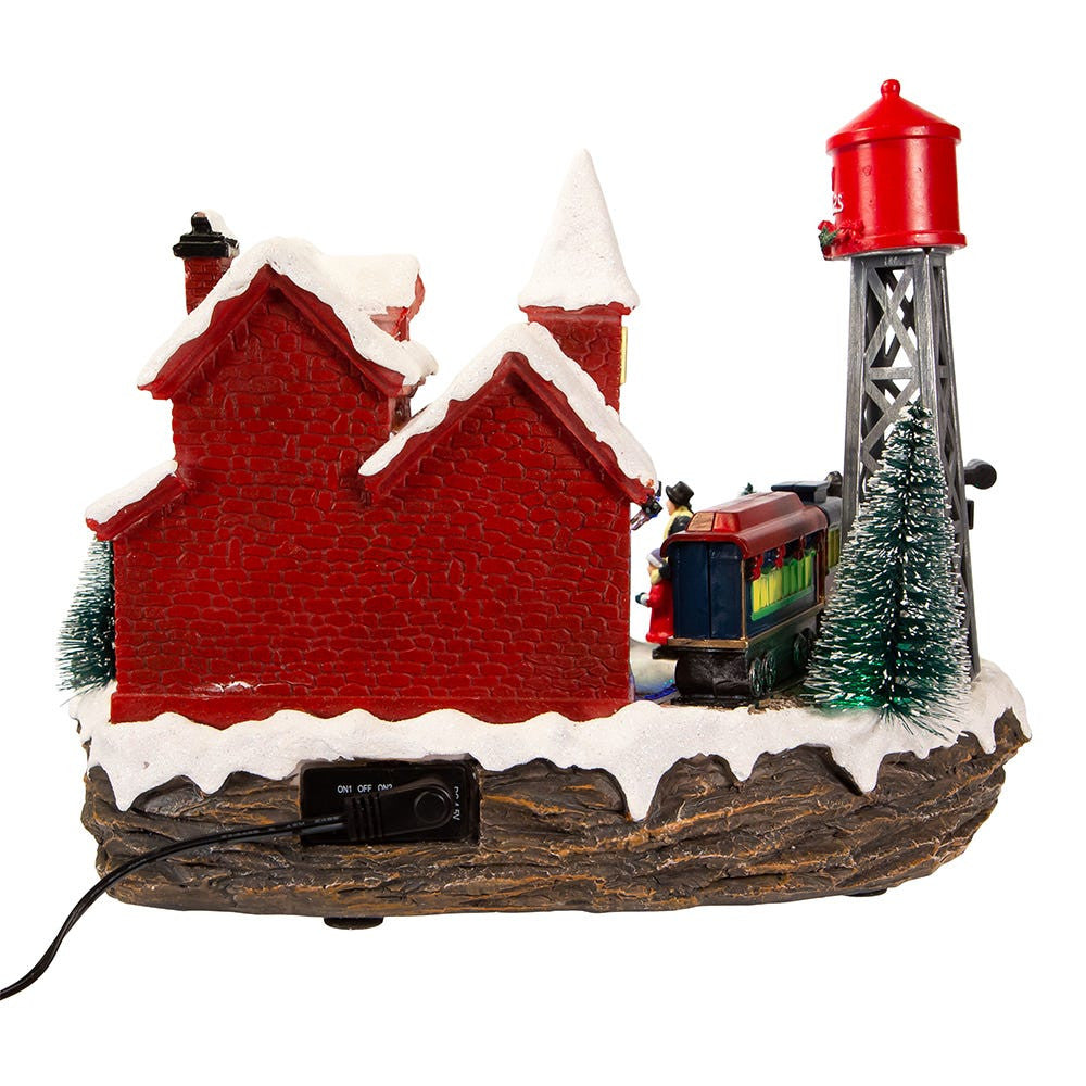 9.25" Light-Up Christmas Village Scene