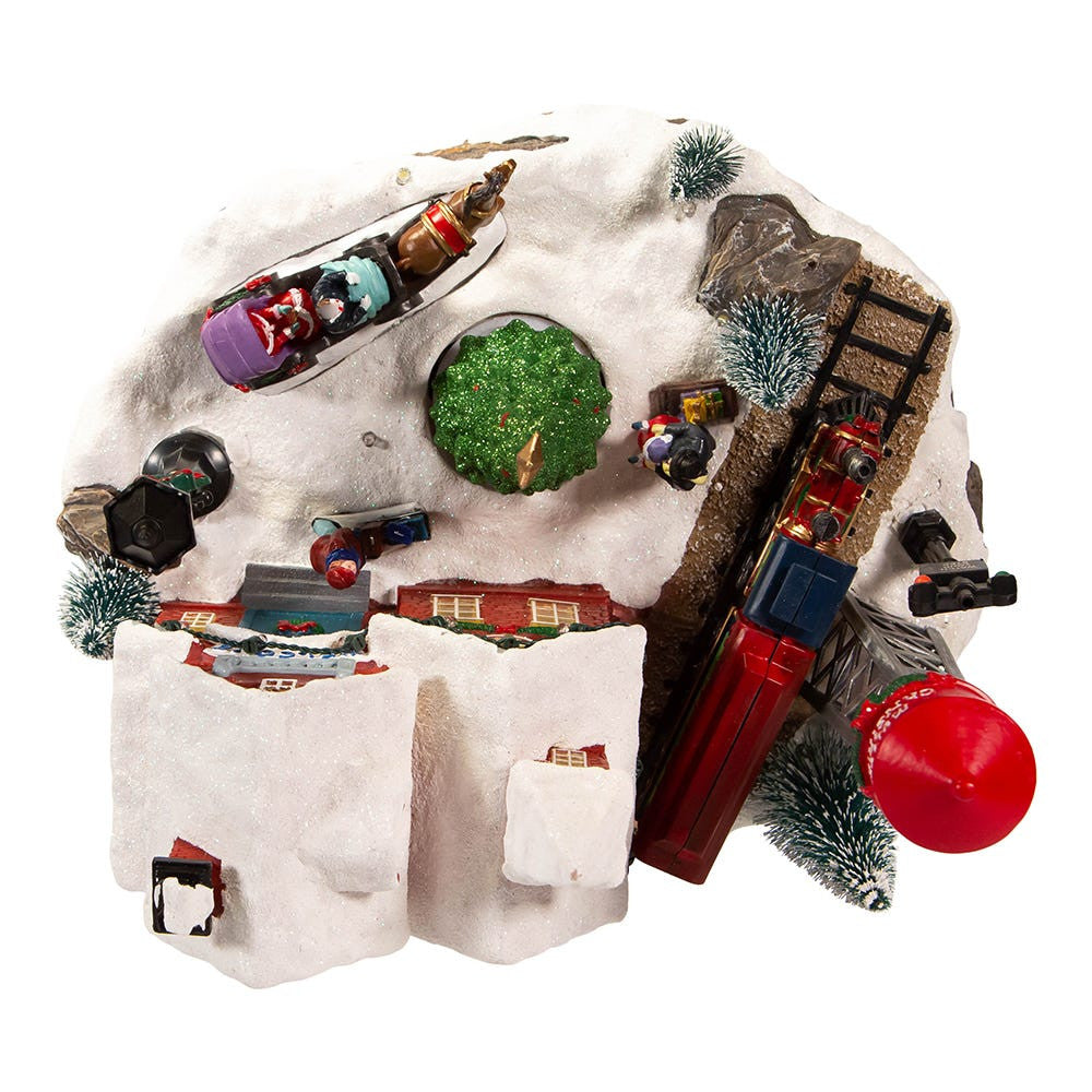 9.25" Light-Up Christmas Village Scene