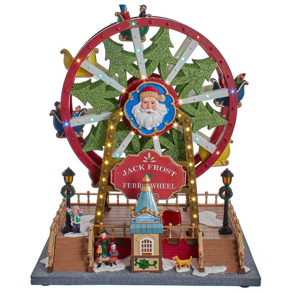 13" Lighted Musical Christmas Ferris Wheel