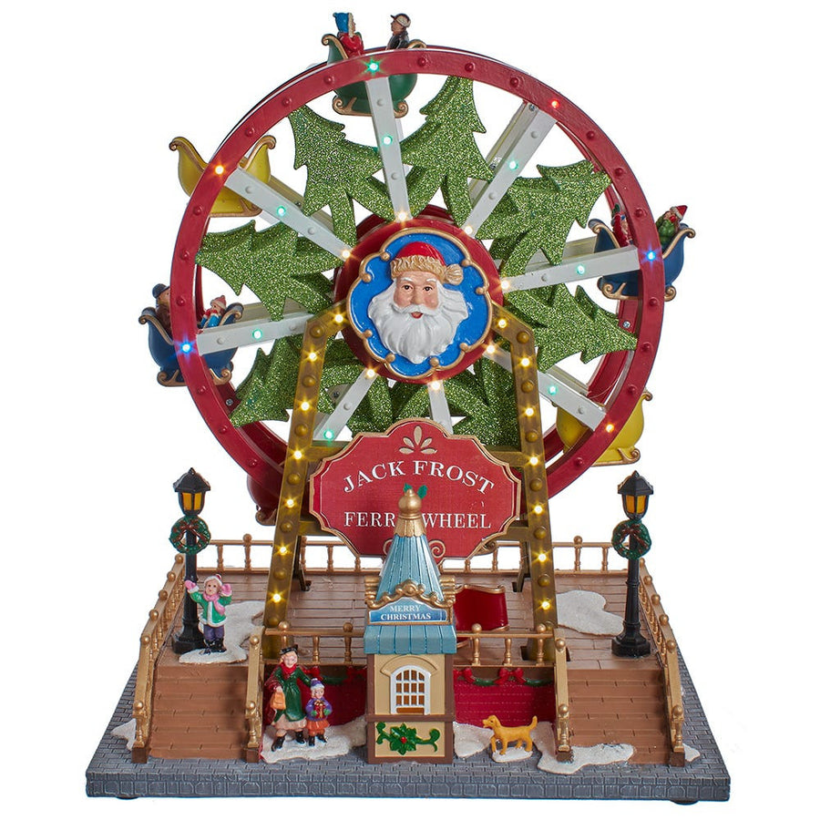 13" Lighted Musical Christmas Ferris Wheel