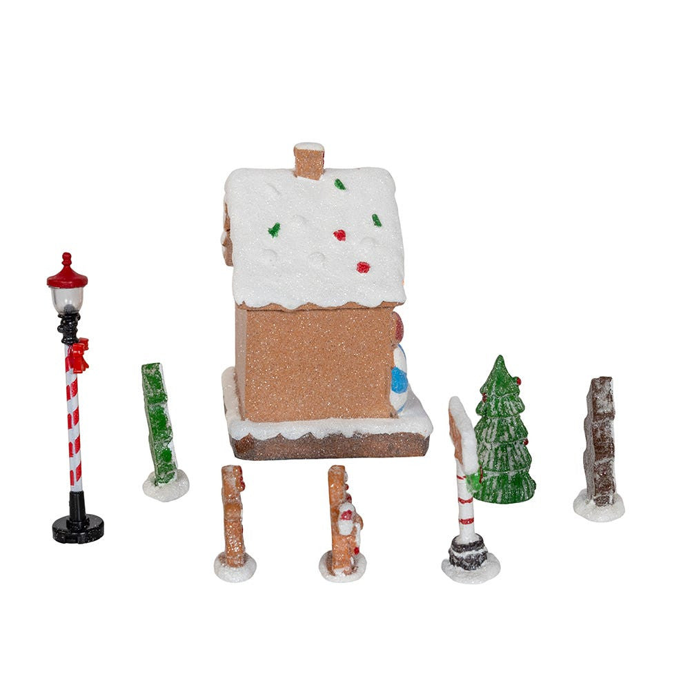Battery Operated Multicolor LED Lighted Gingerbread House