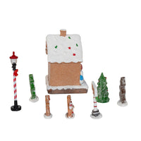 Battery Operated Multicolor LED Lighted Gingerbread House