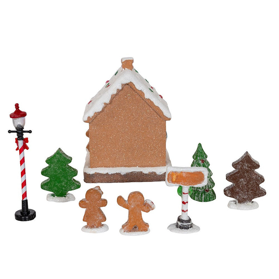 Battery Operated Multicolor LED Lighted Gingerbread House