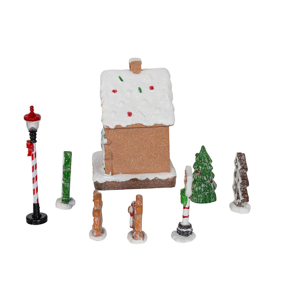 Battery Operated Multicolor LED Lighted Gingerbread House