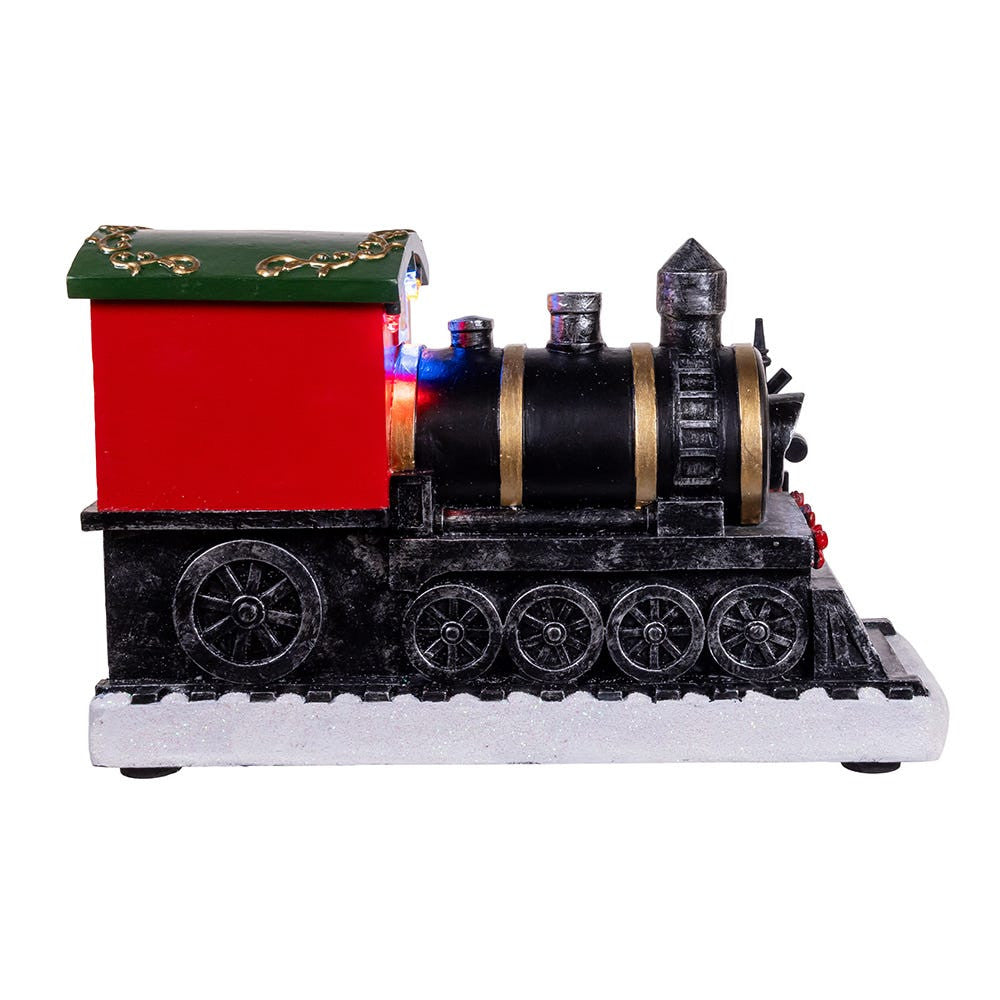 Battery Operated Lighted Musical Santa Train Table Piece
