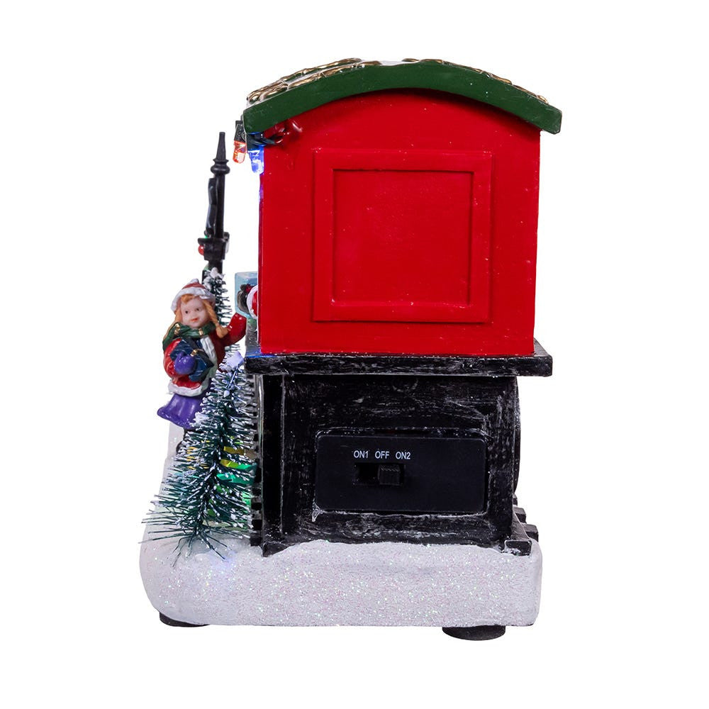Battery Operated Lighted Musical Santa Train Table Piece