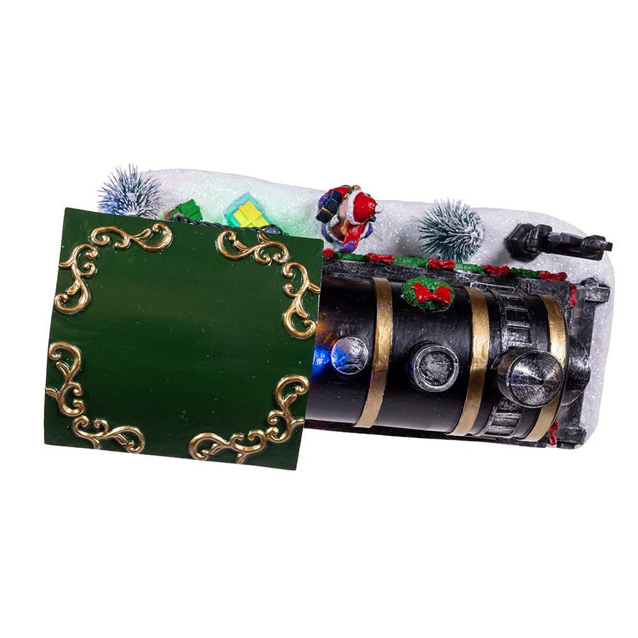 Battery Operated Lighted Musical Santa Train Table Piece