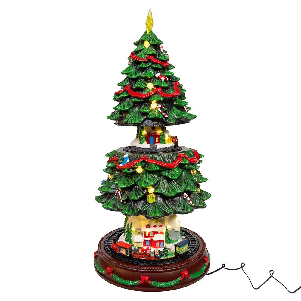 Musical Animated Christmas Tree Table Piece
