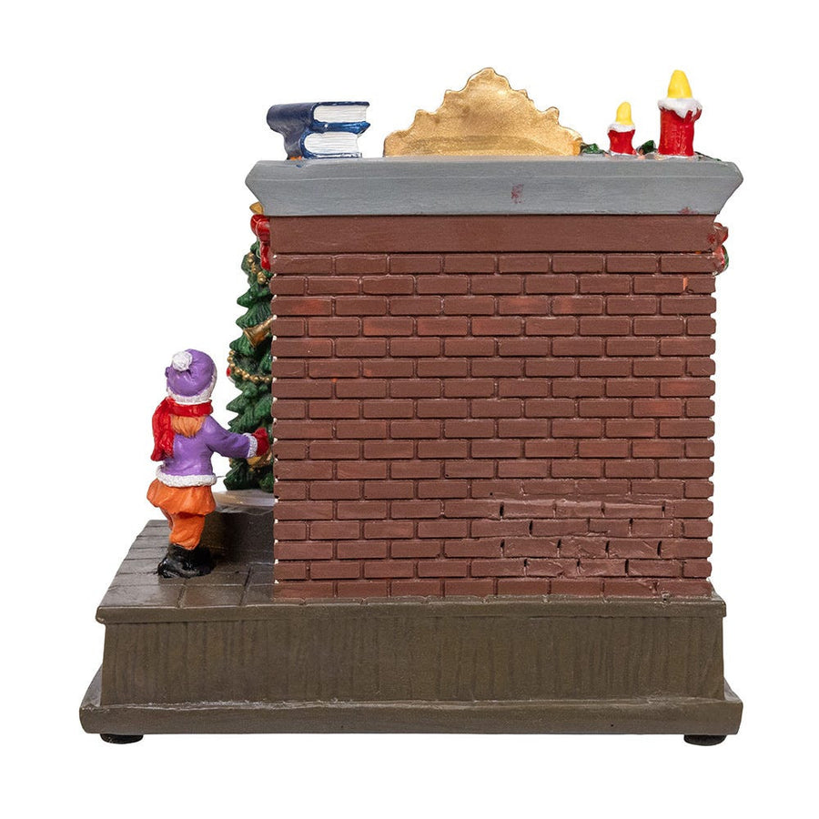 Animated Fireplace Scene With Santa & Tree