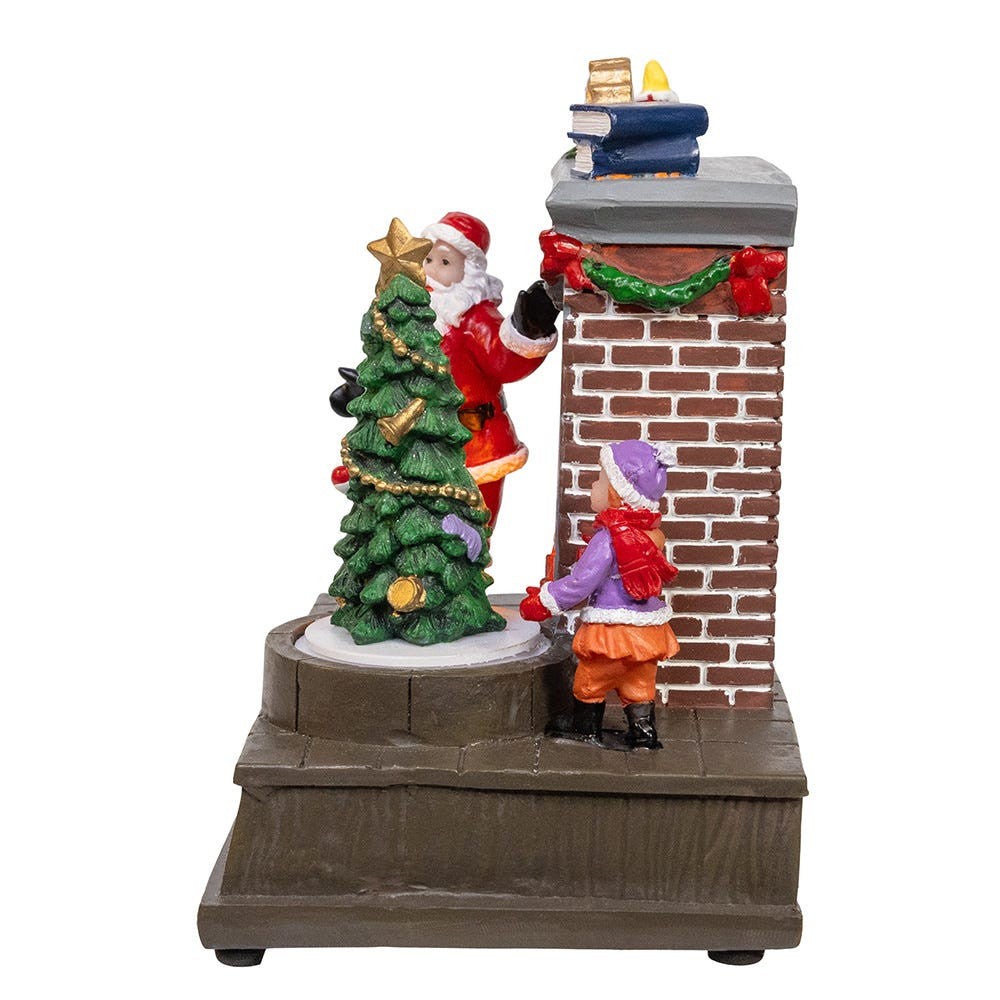 Animated Fireplace Scene With Santa & Tree