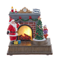 Animated Fireplace Scene With Santa & Tree