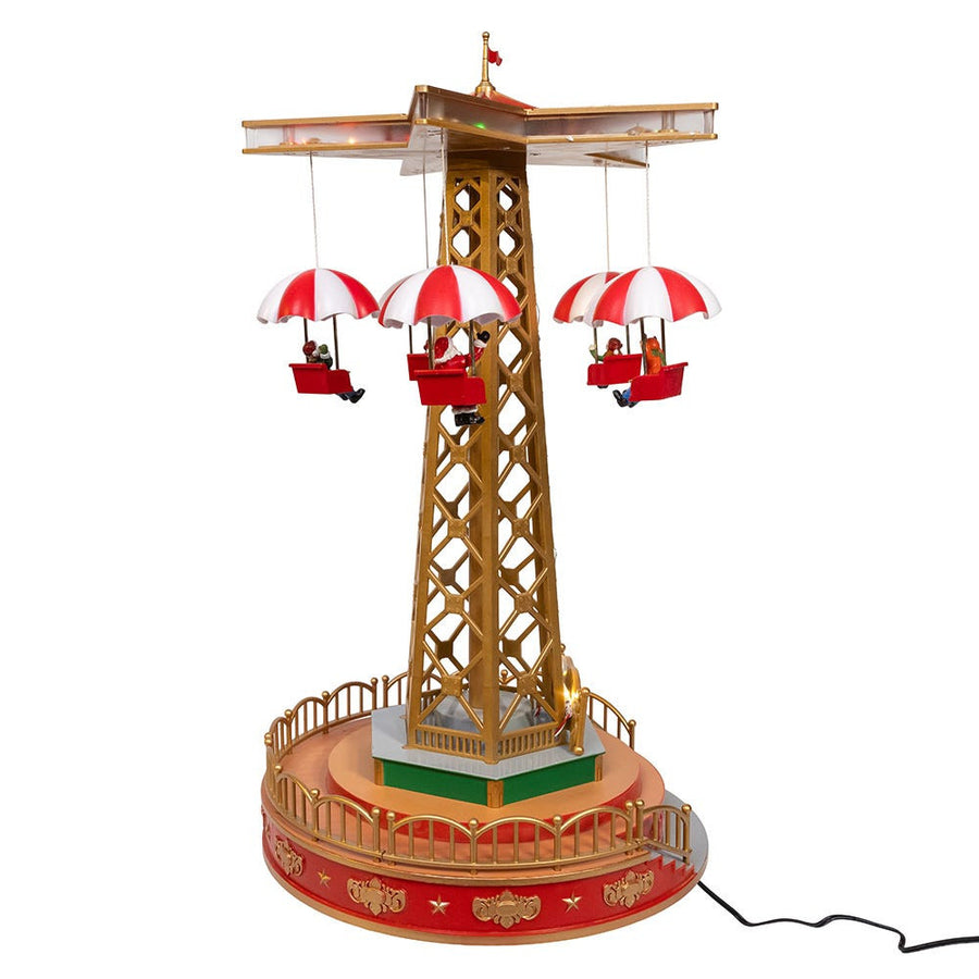 LED Lighted Musical Santa Balloon Drop Table Piece