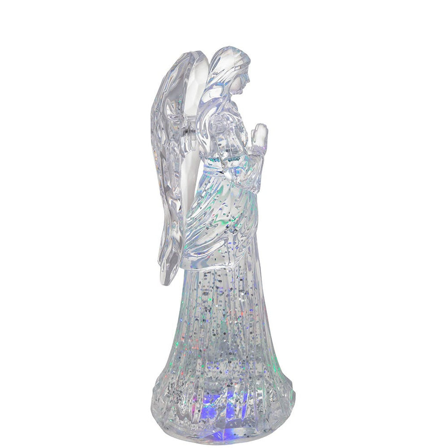 10.5" Battery Operated LED Light Up Angel With Water