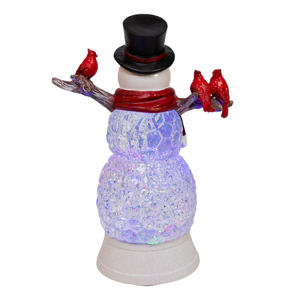 11.42" Battery Operated LED Lighted Snowman Lantern