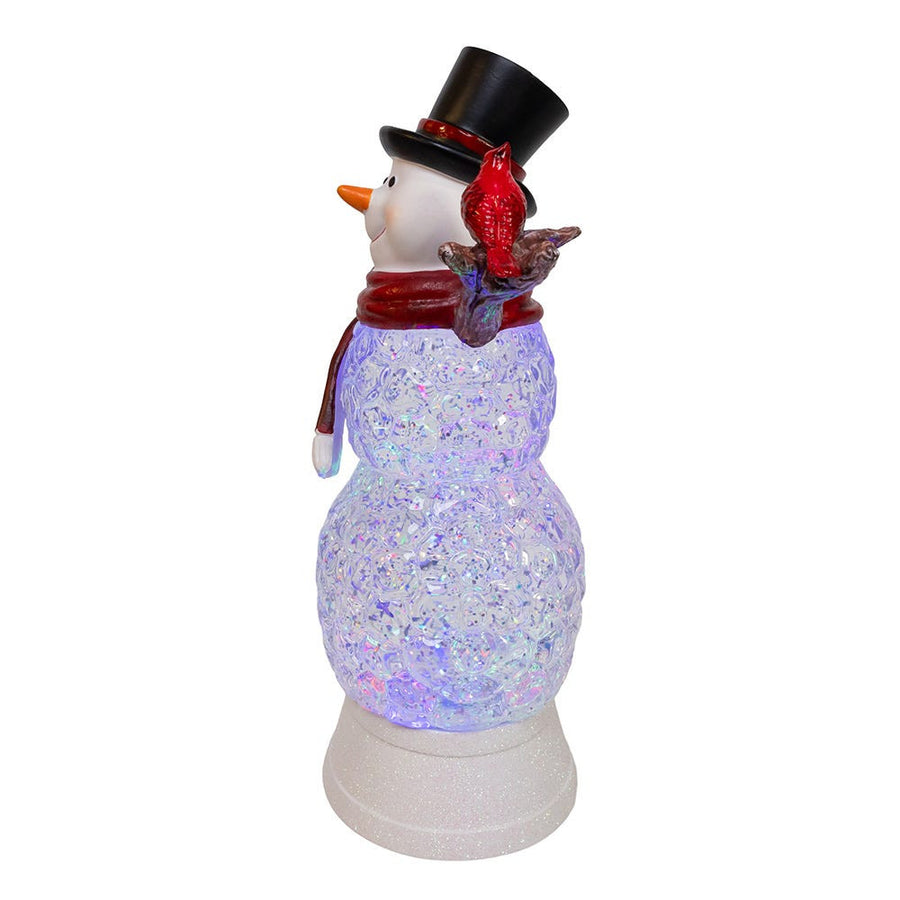 11.42" Battery Operated LED Lighted Snowman Lantern
