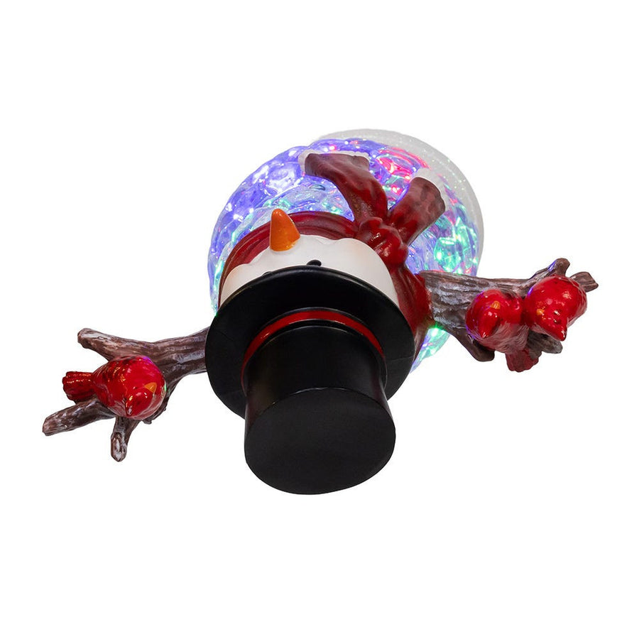 11.42" Battery Operated LED Lighted Snowman Lantern