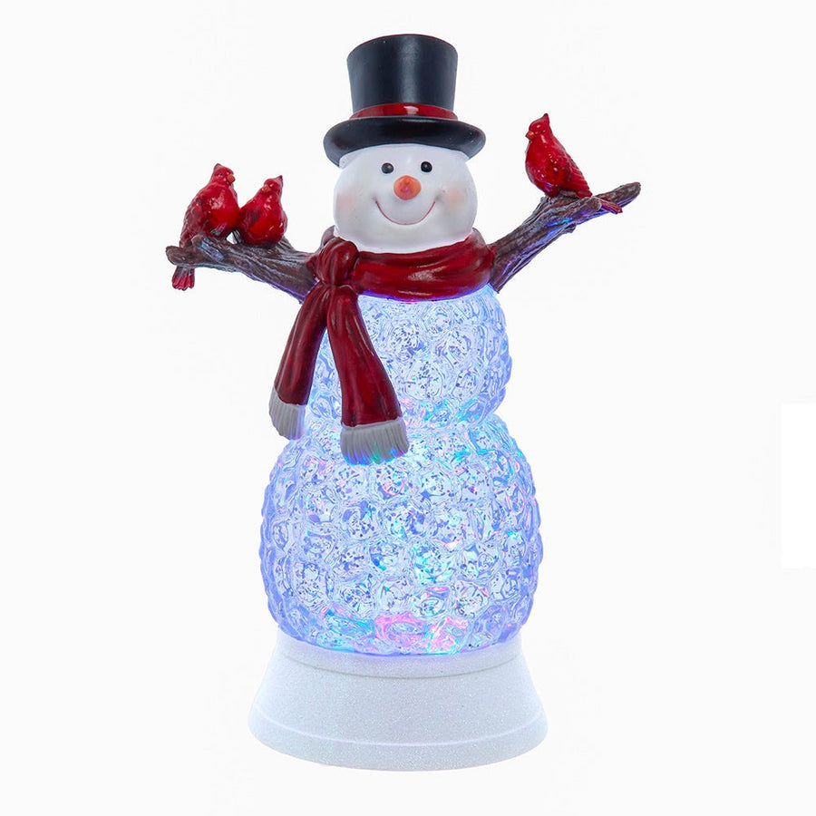 11.42" Battery Operated LED Lighted Snowman Lantern