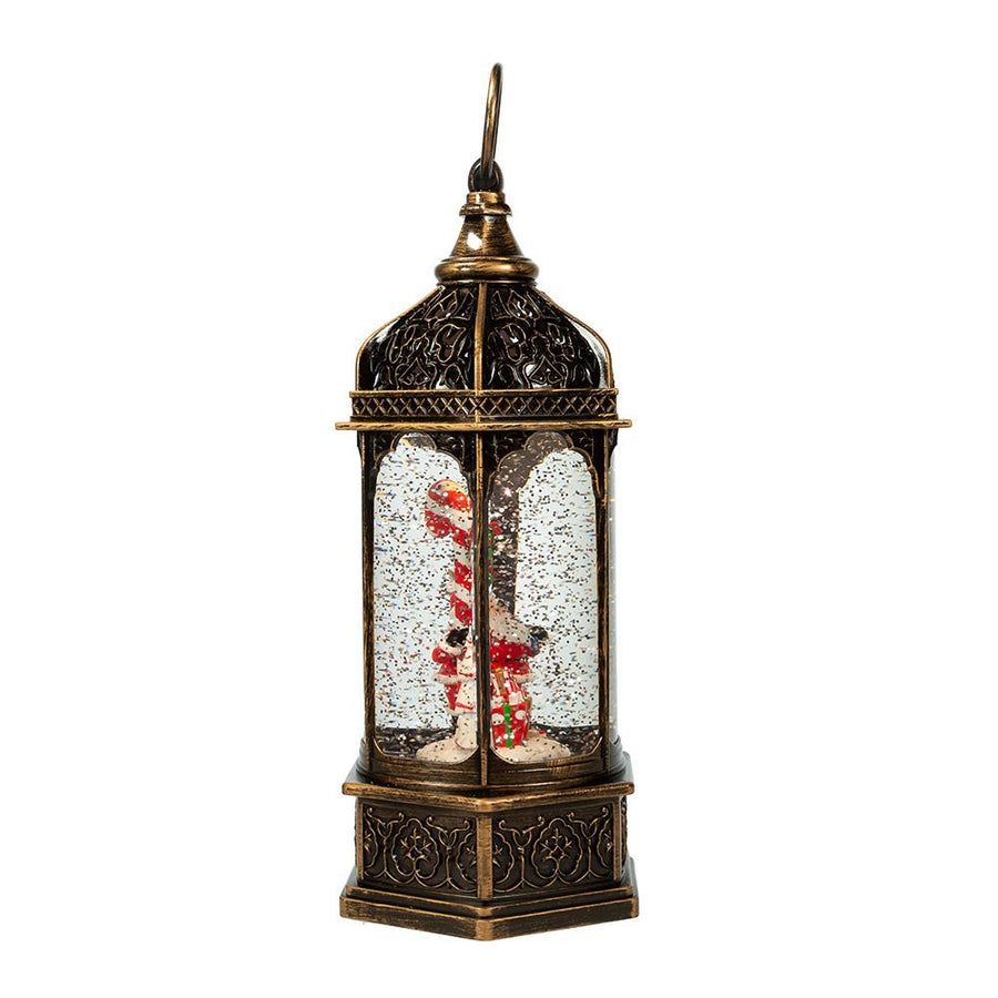 11" Battery Operated LED Santa Water Lantern