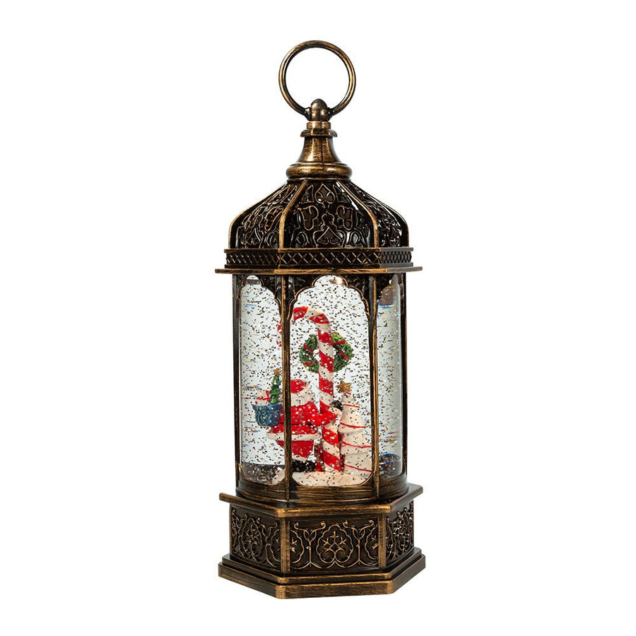 11" Battery Operated LED Santa Water Lantern